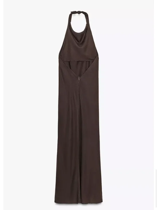 Zara Brown Sleeveless Maxi Dress - Picture 3 of 4